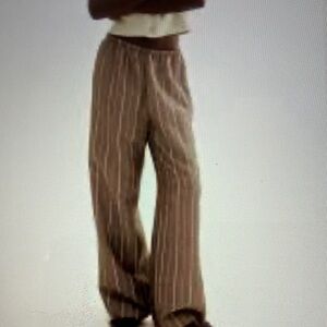 Sincerely Jules Brown Striped wide leg pants